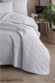 L'essentiel linge de maison Juego de colcha individual Solid - Grey